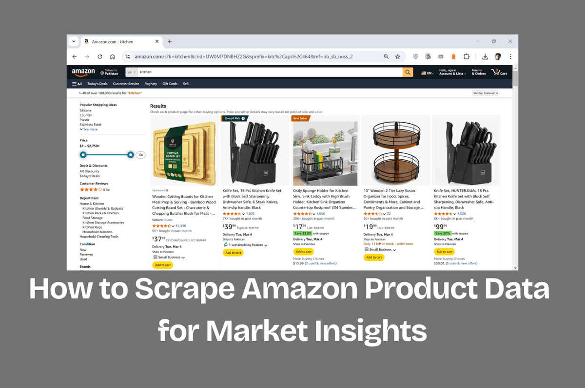 Scraping Amazon product data using ScrapeMentor