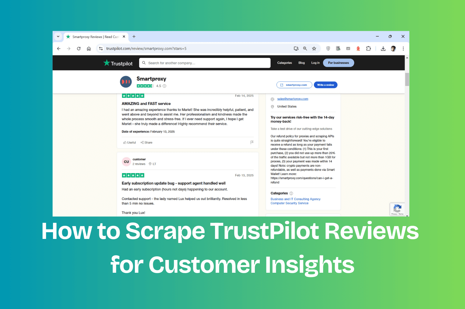 Scraping TrustPilot