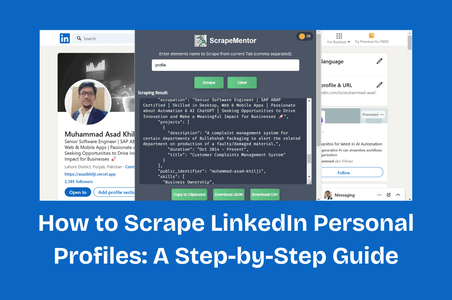 Scraping LinkedIn personal profiles
