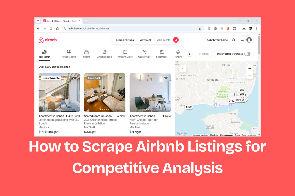 Scraping Airbnb listings using ScrapeMentor