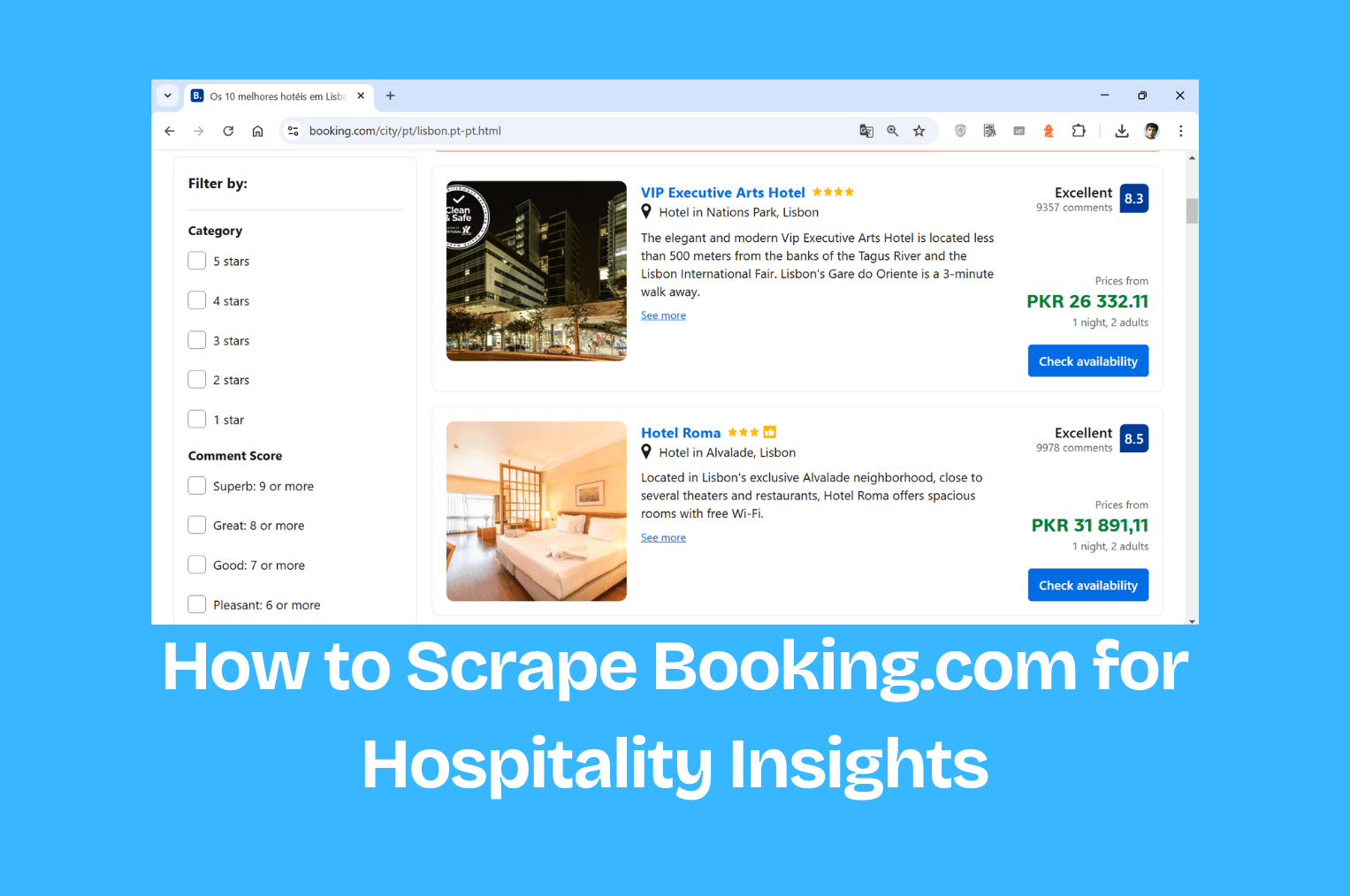 Scraping Booking.com